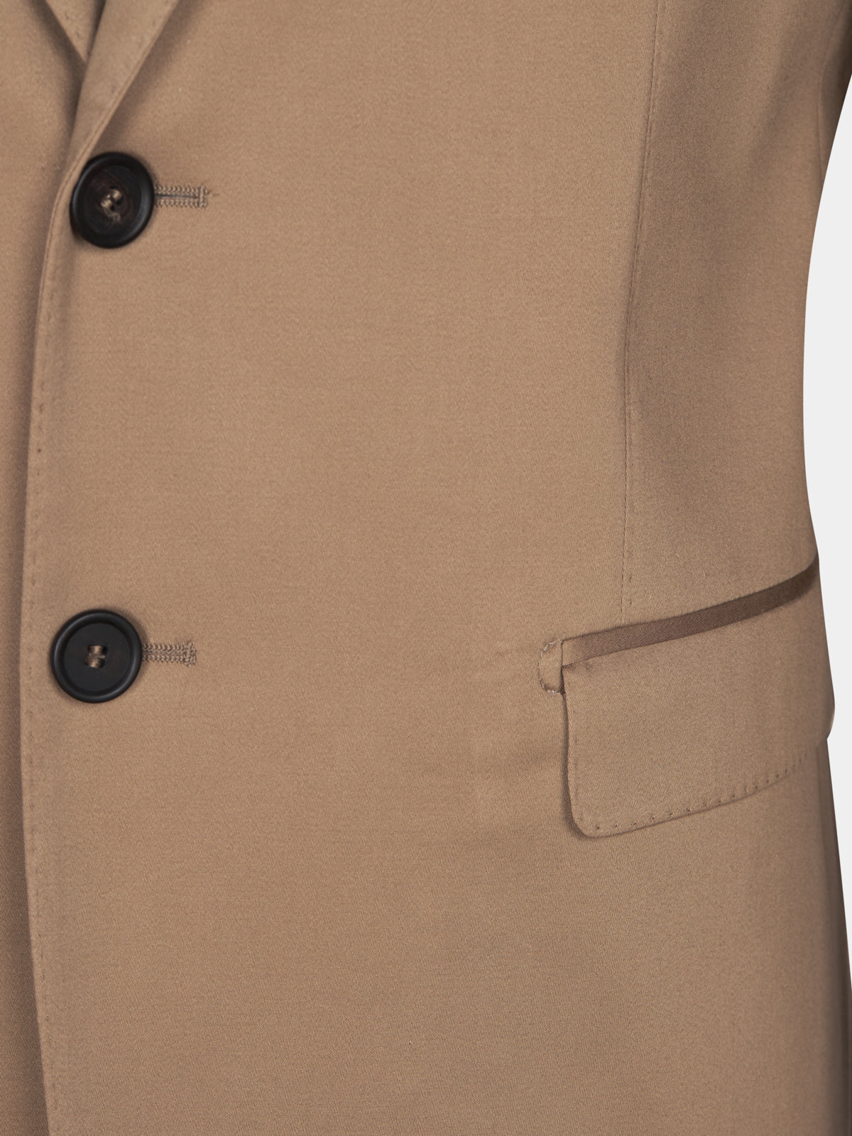 Abito in raso di cotone color biscotto Drop 8