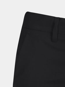 Pantalone a zampa in tela di lana nera