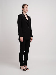 Women's tuxedo jacket in multiseasonal wool