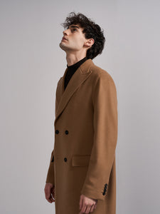 Deconstructed coat in cashmere blend cloth