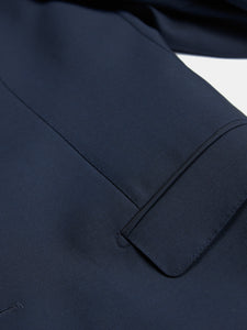 Abito in fresco di lana blu medio Drop 8