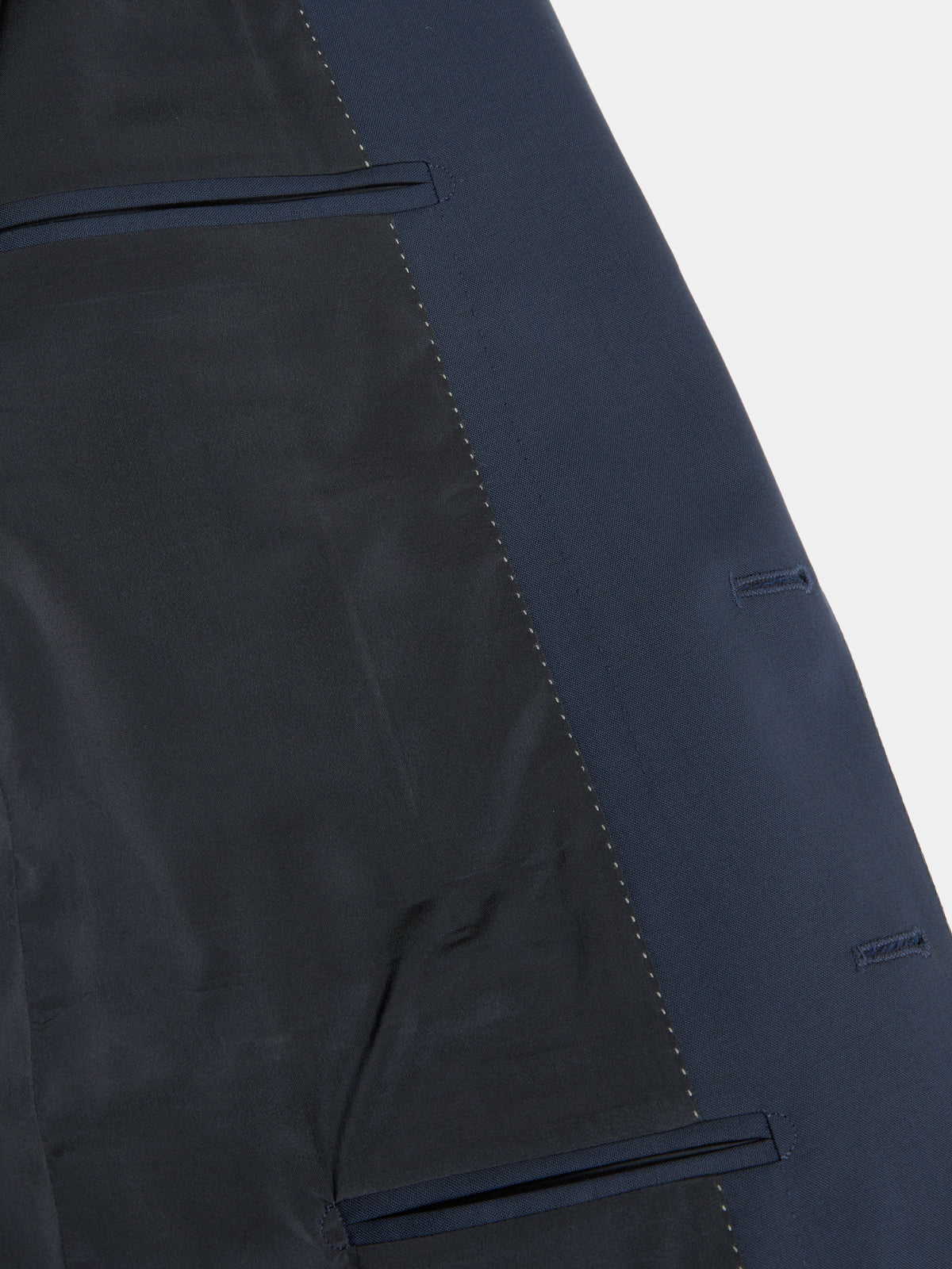 Abito in fresco di lana blu medio Drop 8
