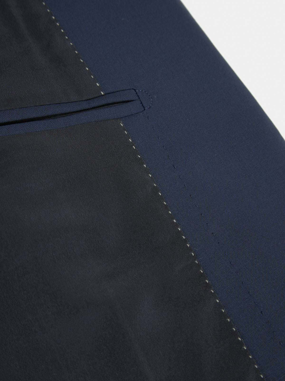 Abito in fresco di lana blu medio Drop 8