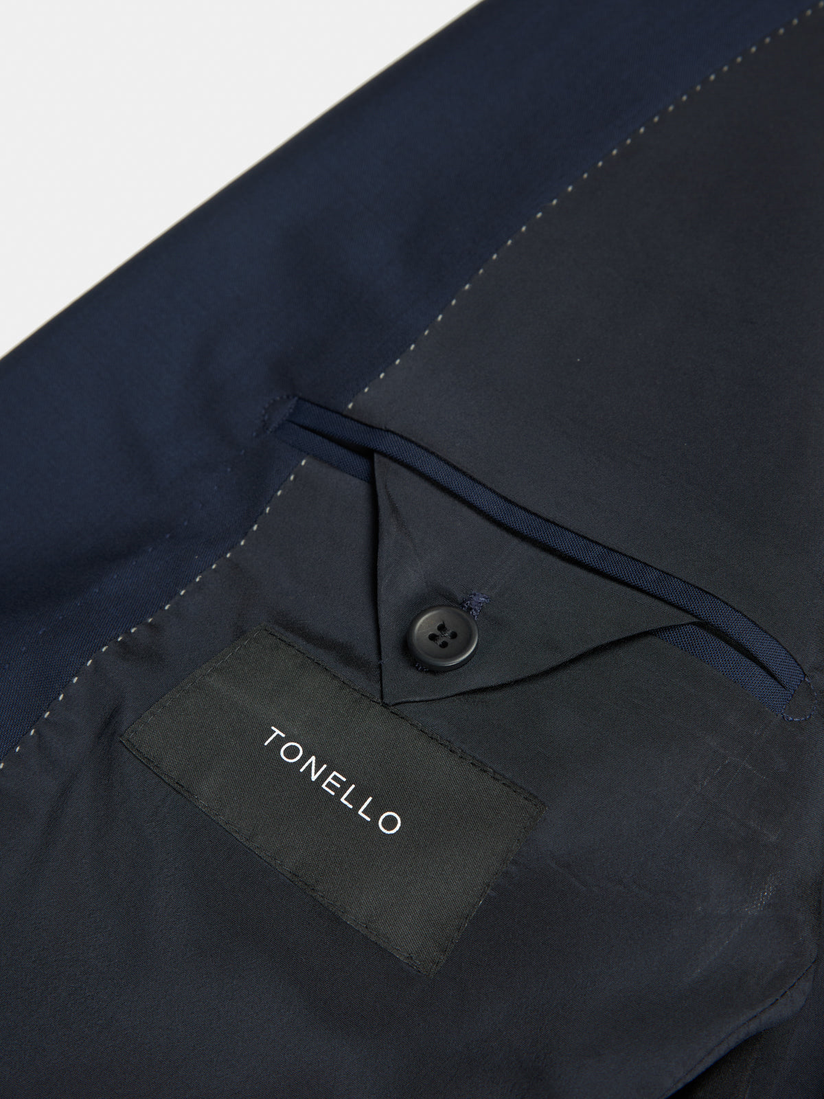 Abito in fresco di lana blu medio Drop 8
