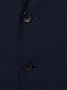 Abito in fresco di lana blu medio Drop 8