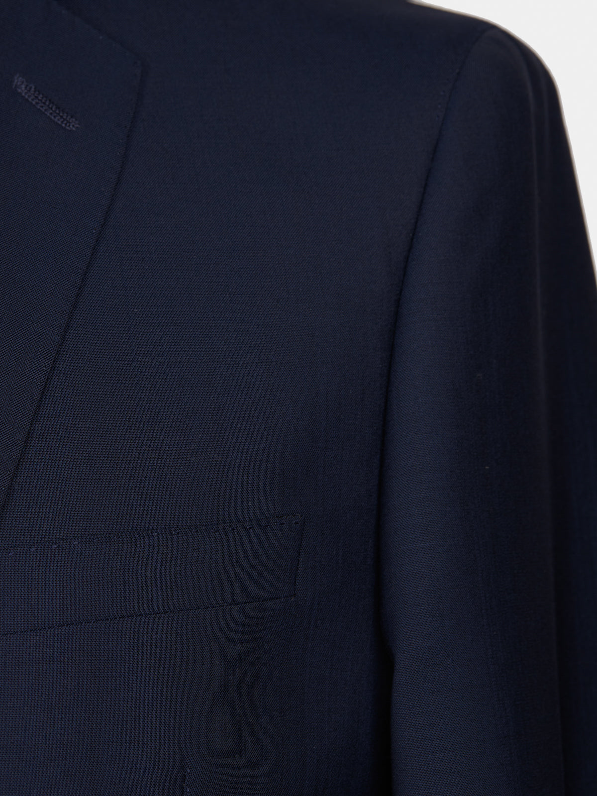 Abito in fresco di lana blu medio Drop 8