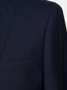 Abito in fresco di lana blu medio Drop 8