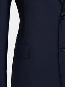 Abito in fresco di lana blu medio Drop 8