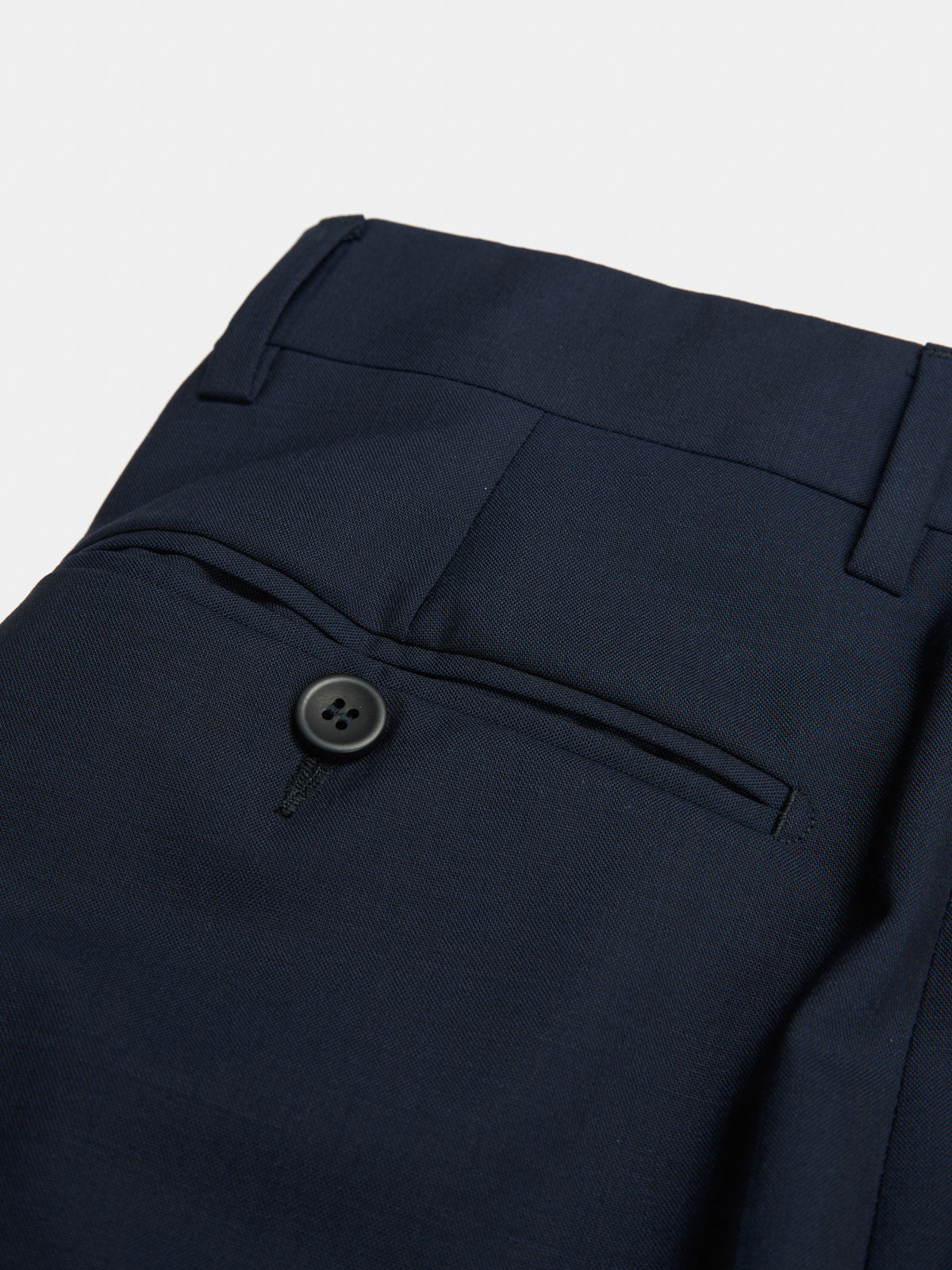 Abito in fresco di lana blu medio Drop 8