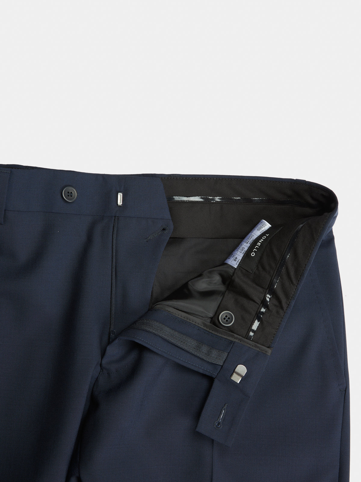 Abito in fresco di lana blu medio Drop 8