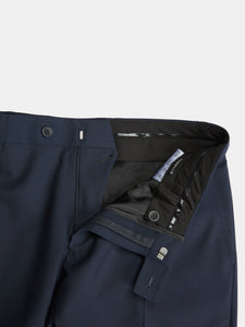 Abito in fresco di lana blu medio Drop 8