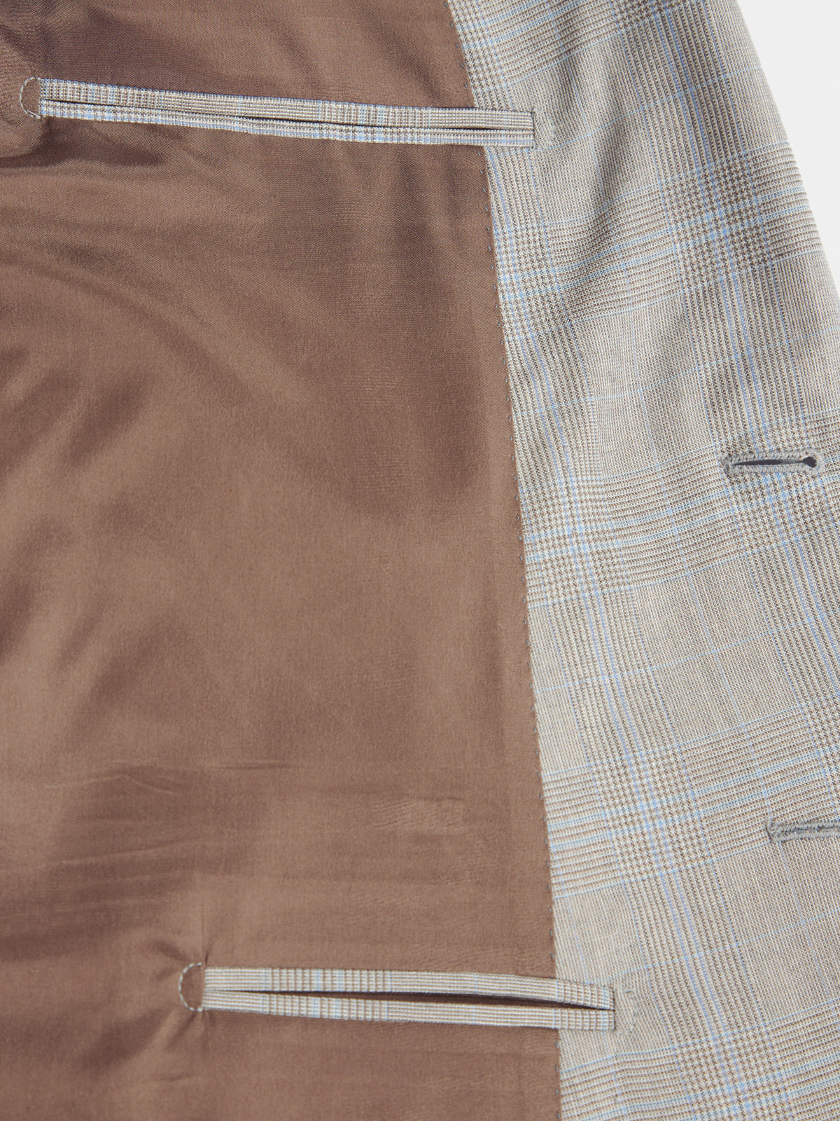 Beige Prince of Wales wool lyocell blend suit Drop 8