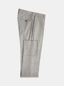 Beige Prince of Wales wool lyocell blend suit Drop 8