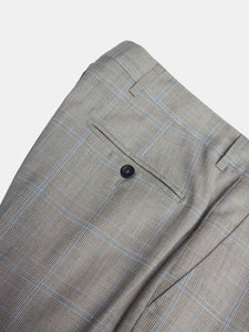 Beige Prince of Wales wool lyocell blend suit Drop 8