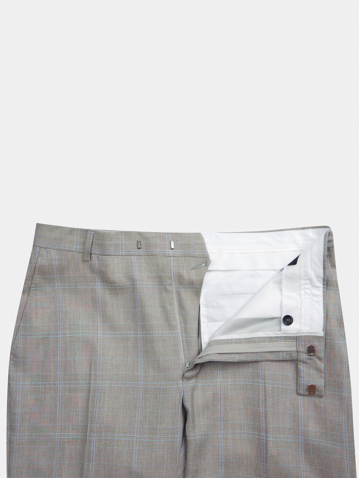 Beige Prince of Wales wool lyocell blend suit Drop 8