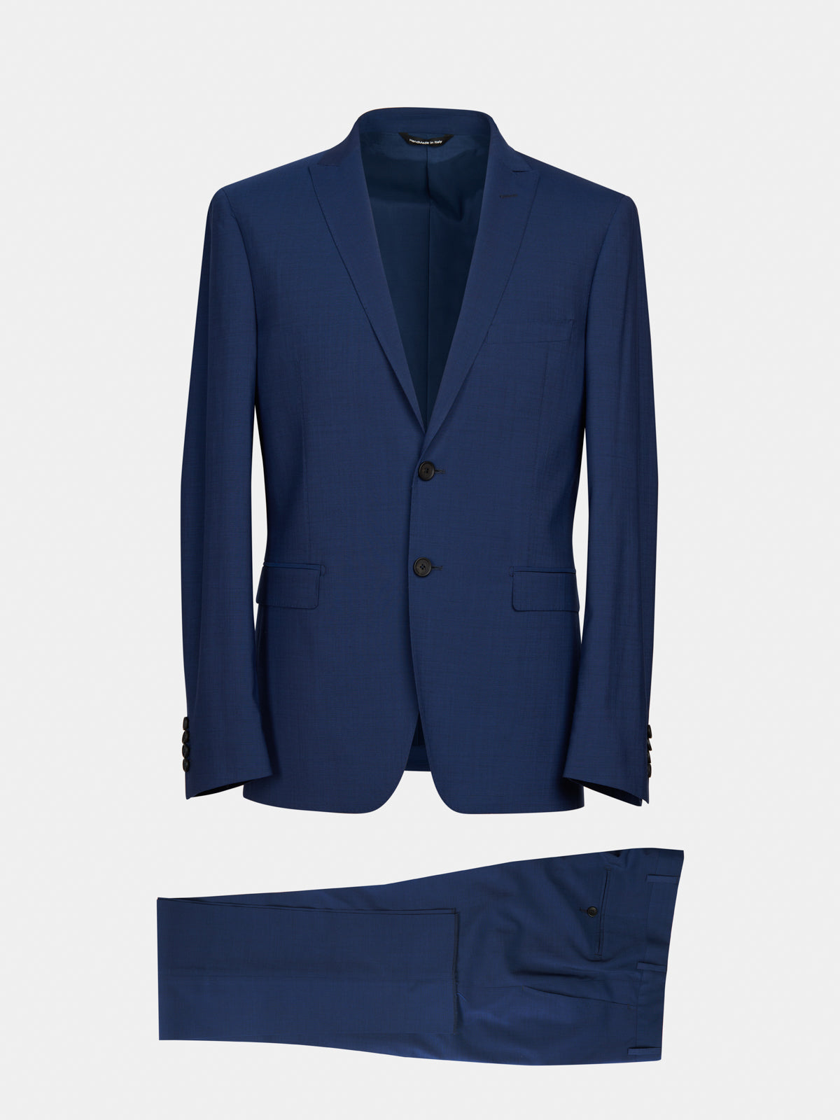 Open dress in cool blue wool Drop 8