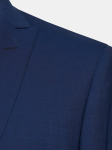 Open dress in cool blue wool Drop 8