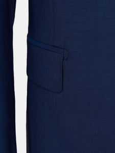 Open dress in cool blue wool Drop 8