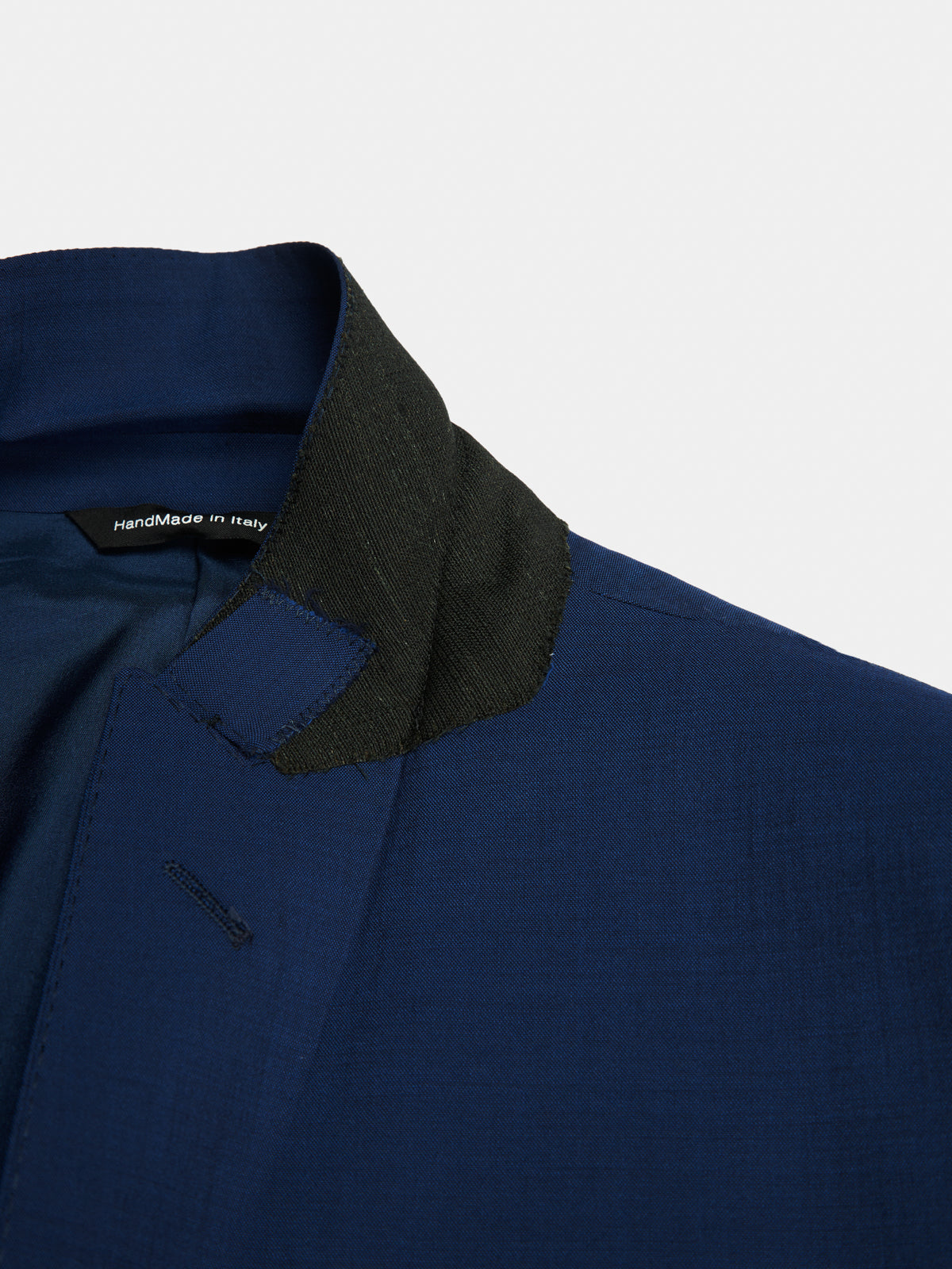 Open dress in cool blue wool Drop 8