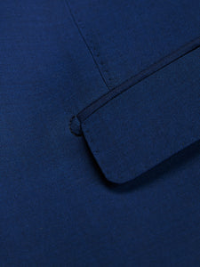 Open dress in cool blue wool Drop 8