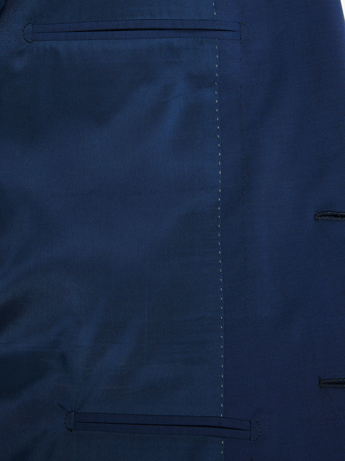 Open dress in cool blue wool Drop 8