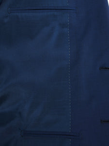 Open dress in cool blue wool Drop 8