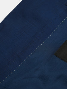 Open dress in cool blue wool Drop 8