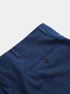 Open dress in cool blue wool Drop 8
