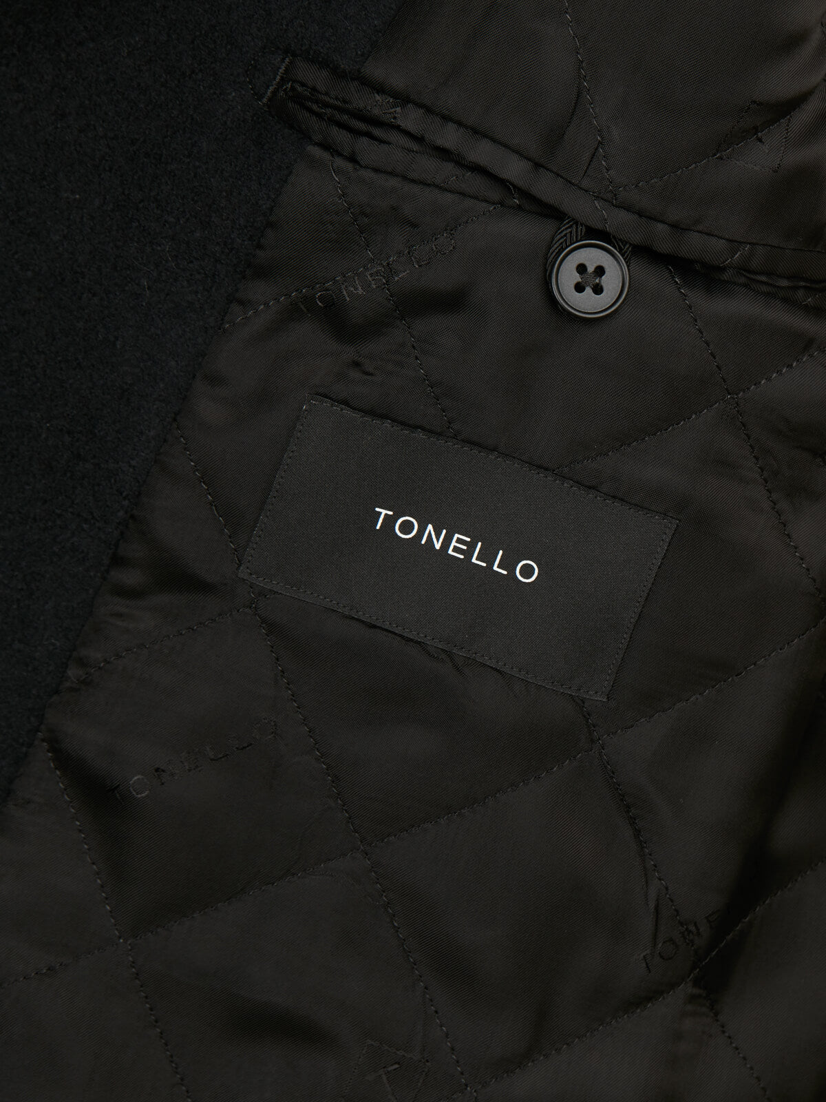 Peacoat in military cloth in wool jersey