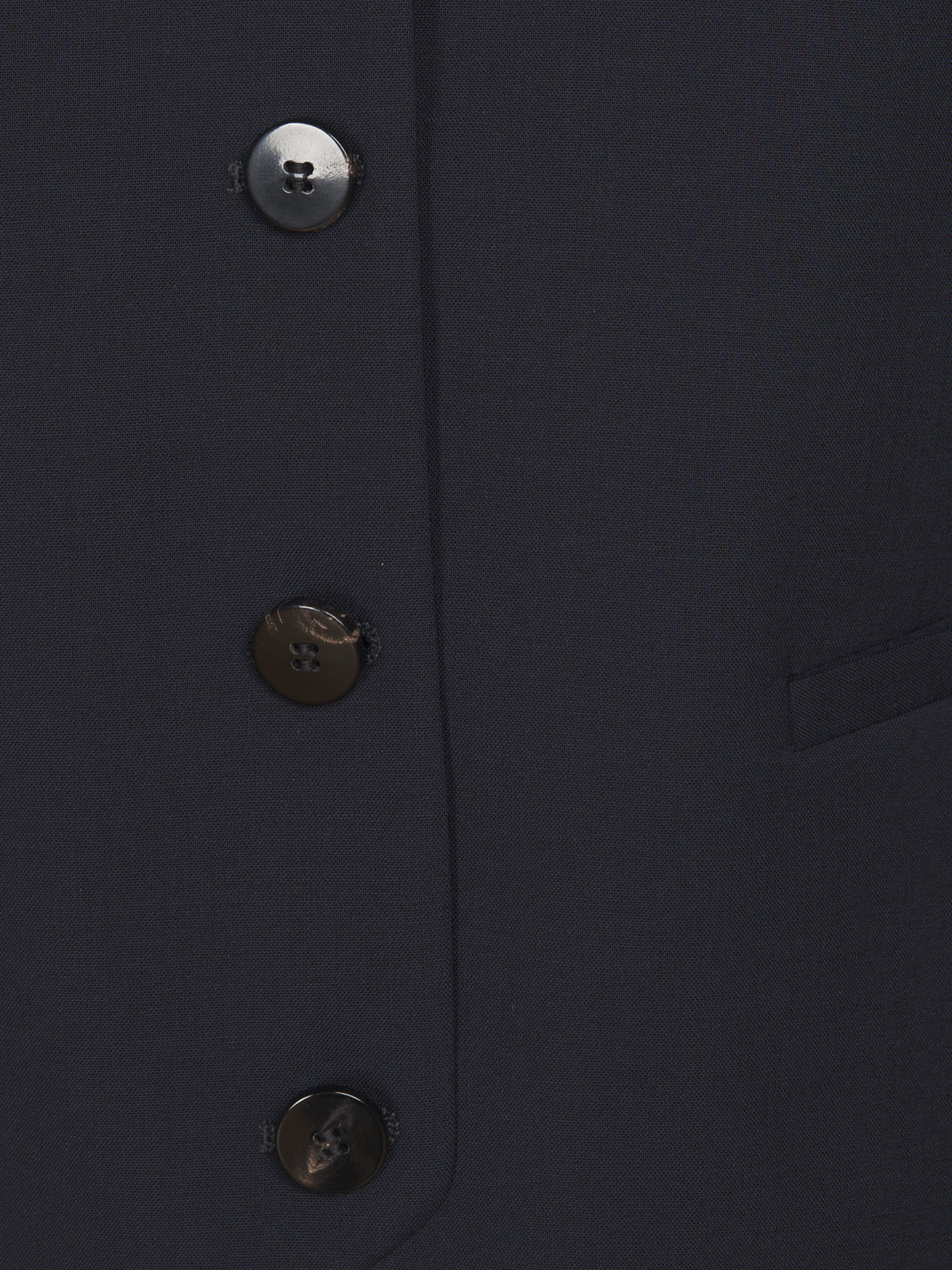 Gilet in fresco di lana blu navy
