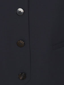 Gilet in fresco di lana blu navy