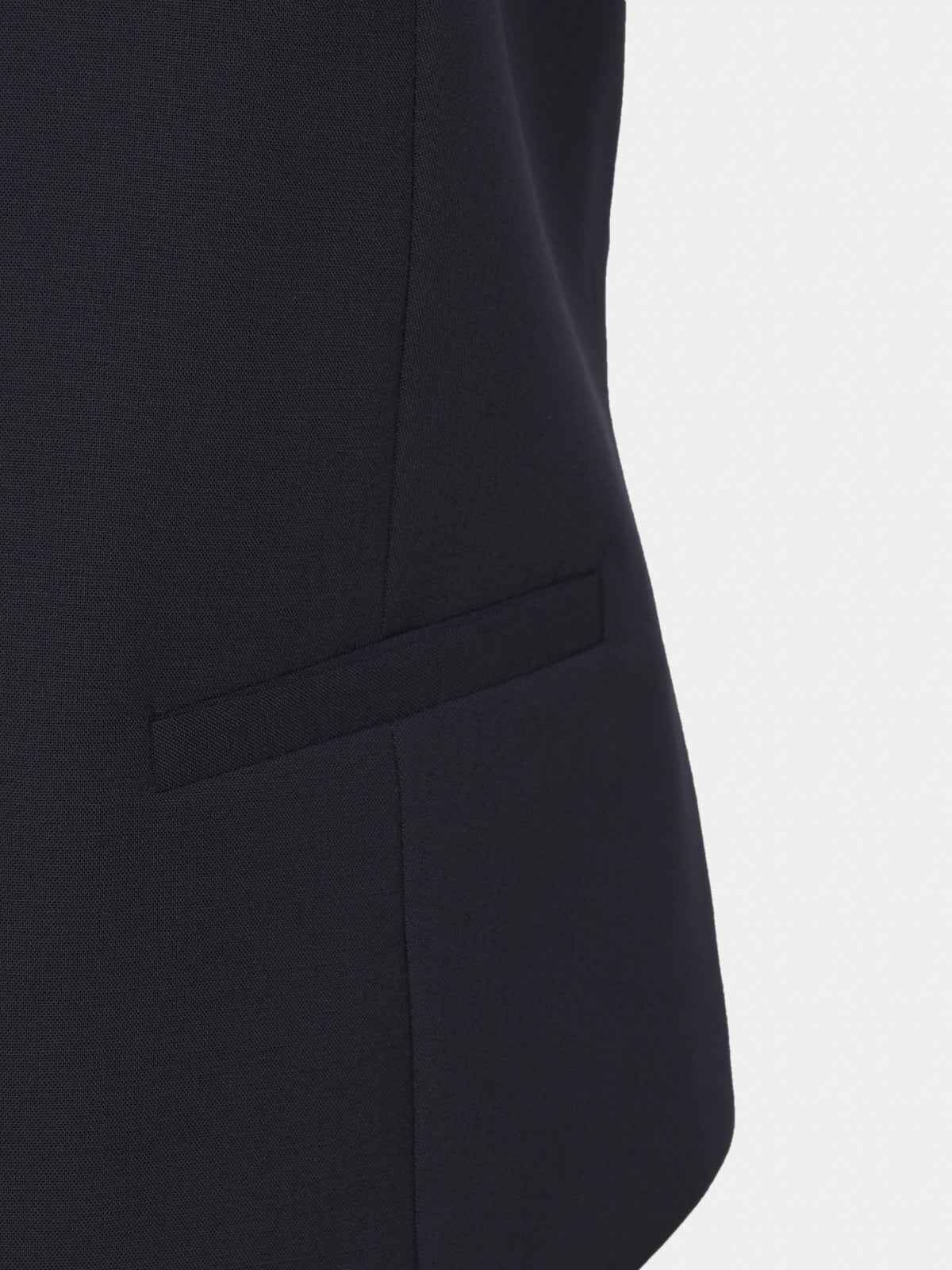 Gilet in fresco di lana blu navy