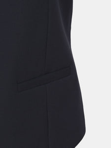 Gilet in fresco di lana blu navy