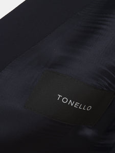 Gilet in fresco di lana blu navy
