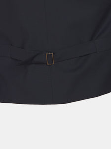 Gilet in fresco di lana blu navy