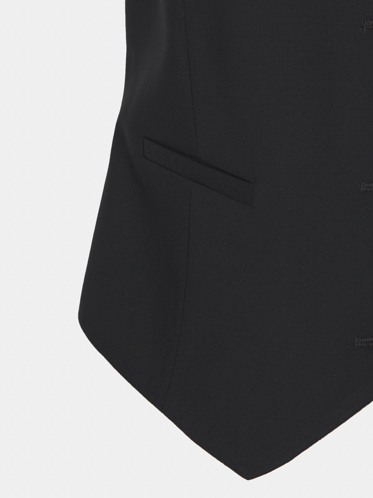 Waistcoat in cool black wool