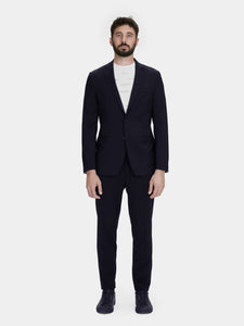 Abito Wash&Wear in gabardina di lana blu
