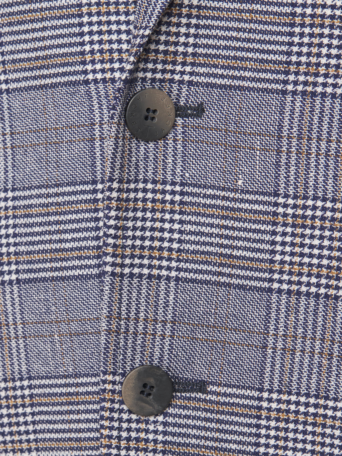 Single-breasted cotton blend jacket with Wales design
