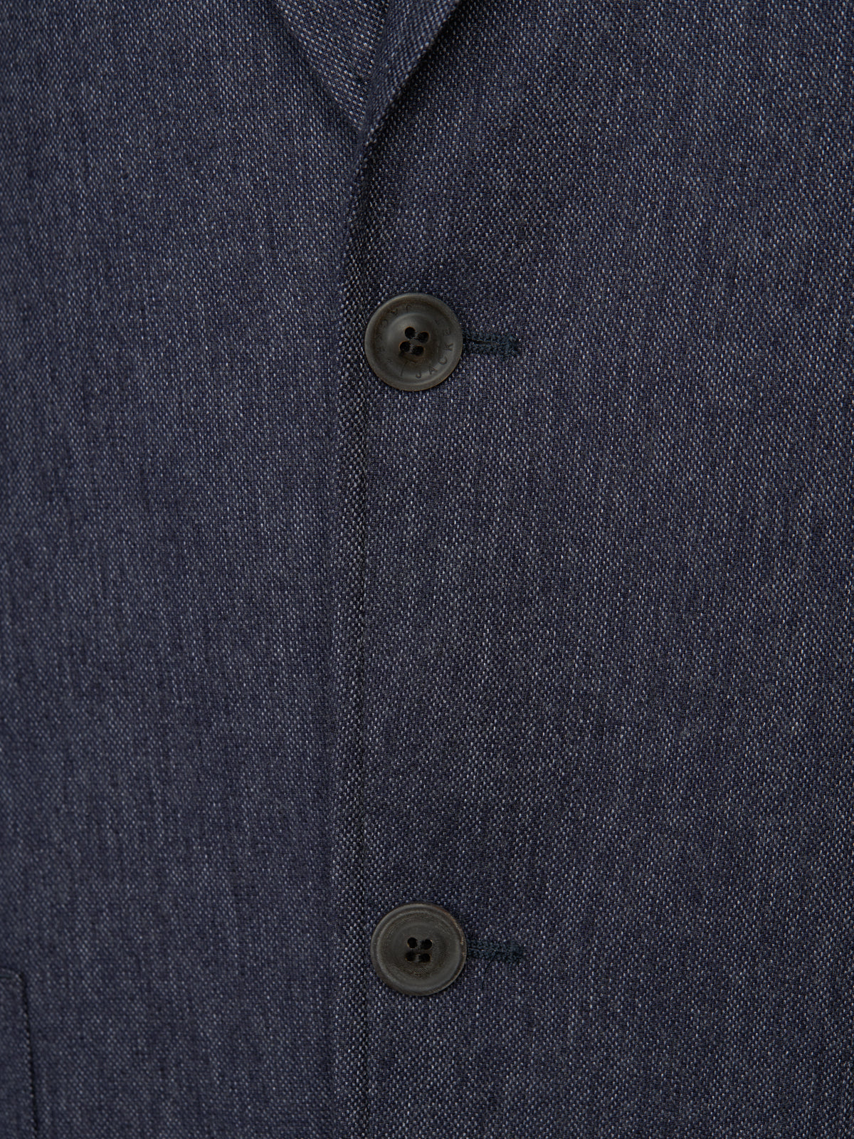 Single-breasted jacket in denim-like fabric