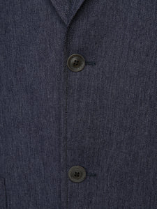 Single-breasted jacket in denim-like fabric