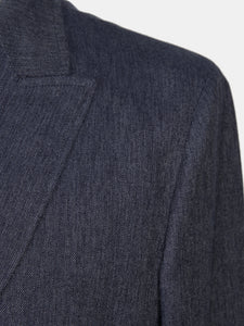 Single-breasted jacket in denim-like fabric