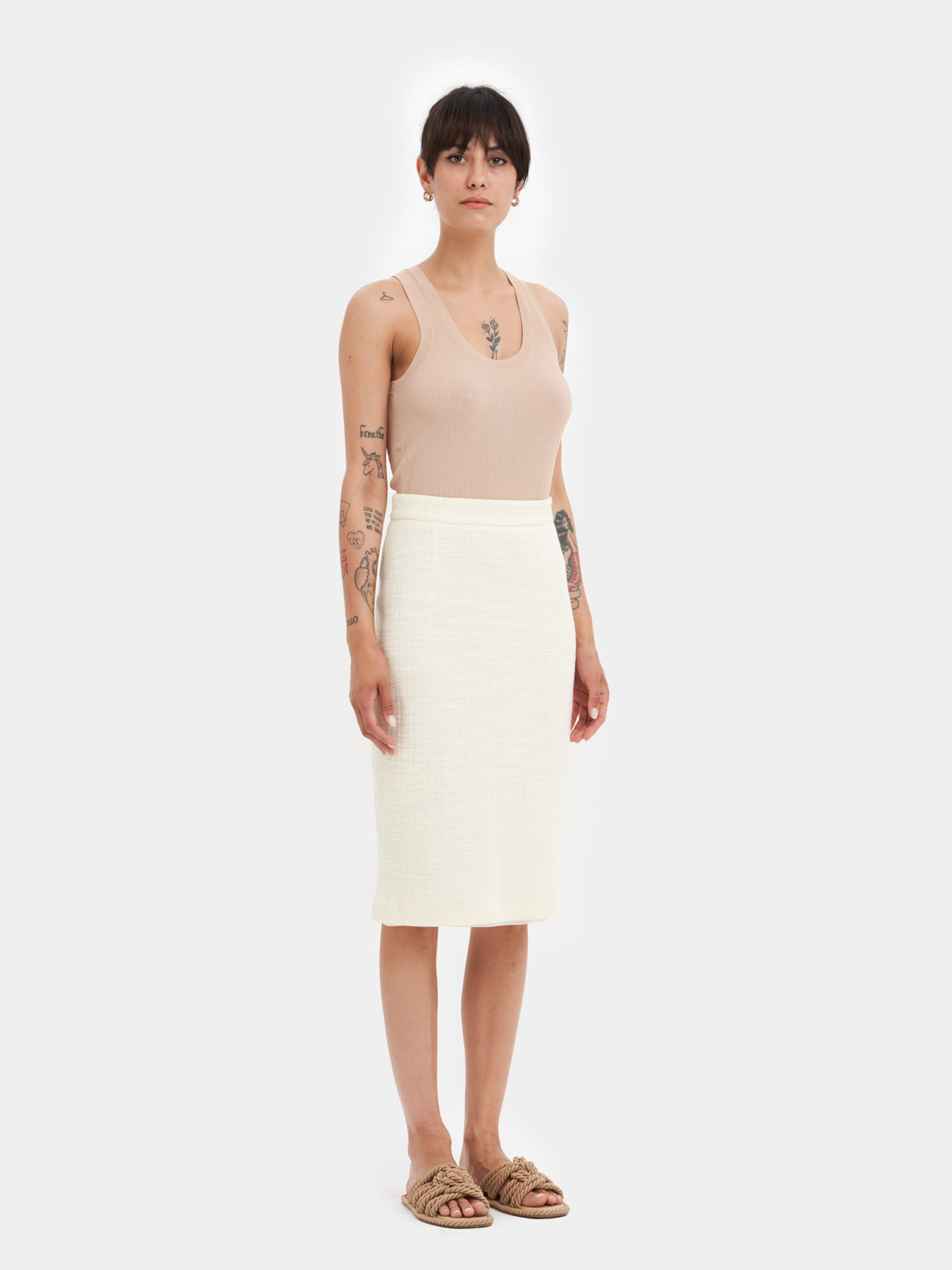 Longuette skirt in 100% cotton 🍃