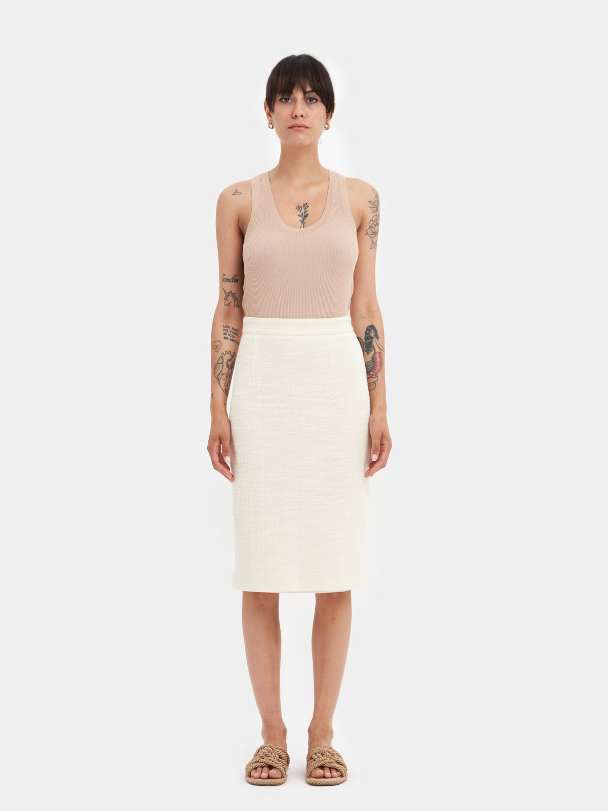 Longuette skirt in 100% cotton 🍃