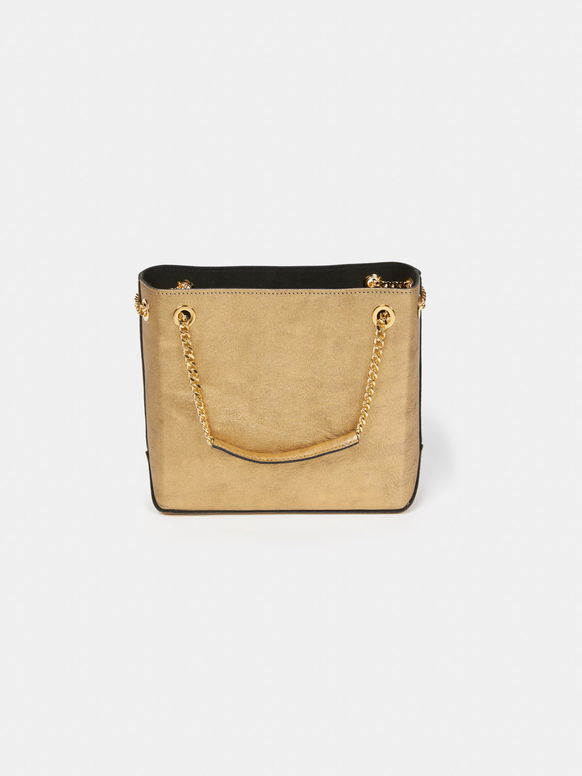 Borsa a tracolla oro in pelle