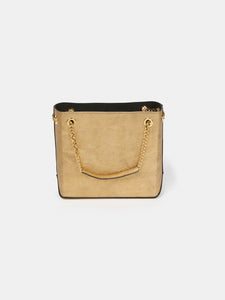 Borsa a tracolla oro in pelle