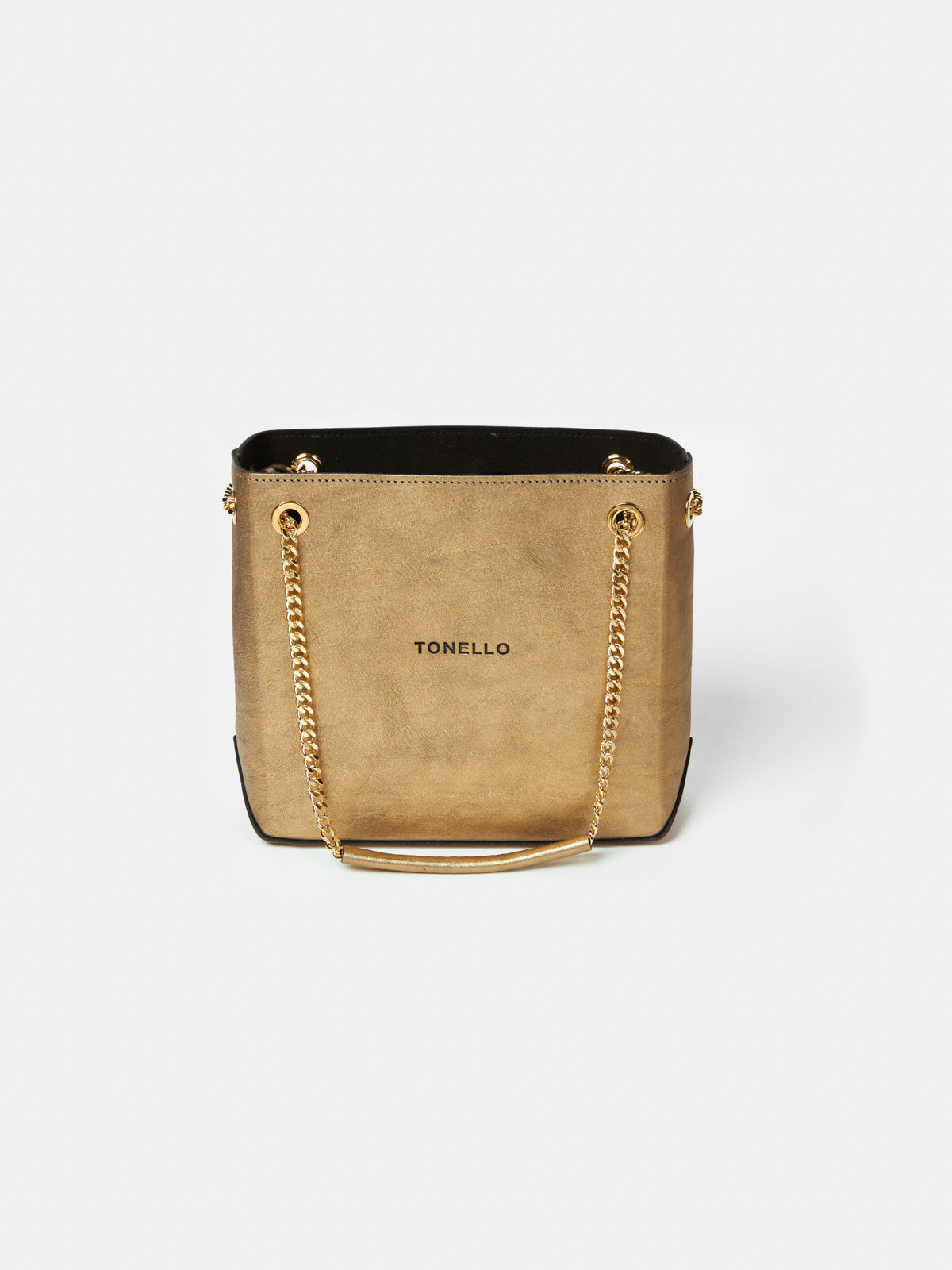 Borsa a tracolla oro in pelle