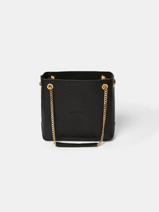Borsa a tracolla nera in pelle